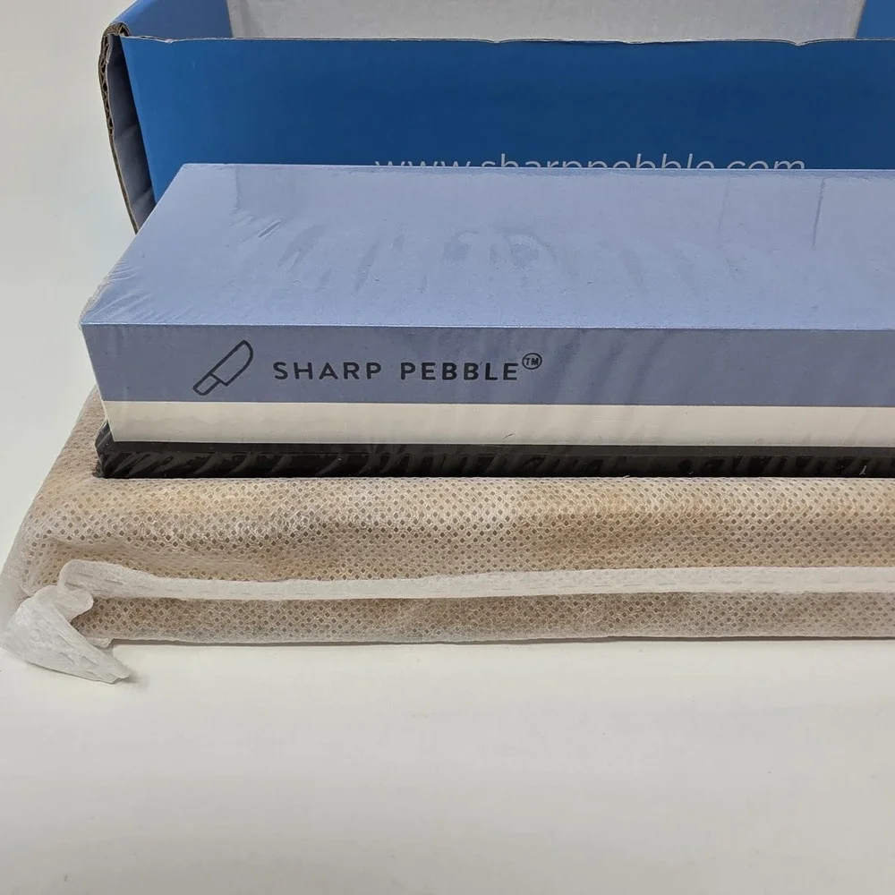 New Sharp Pebble Premium WhiteStone Sharpening Stone Bamboo Base 1000/6000 Grit